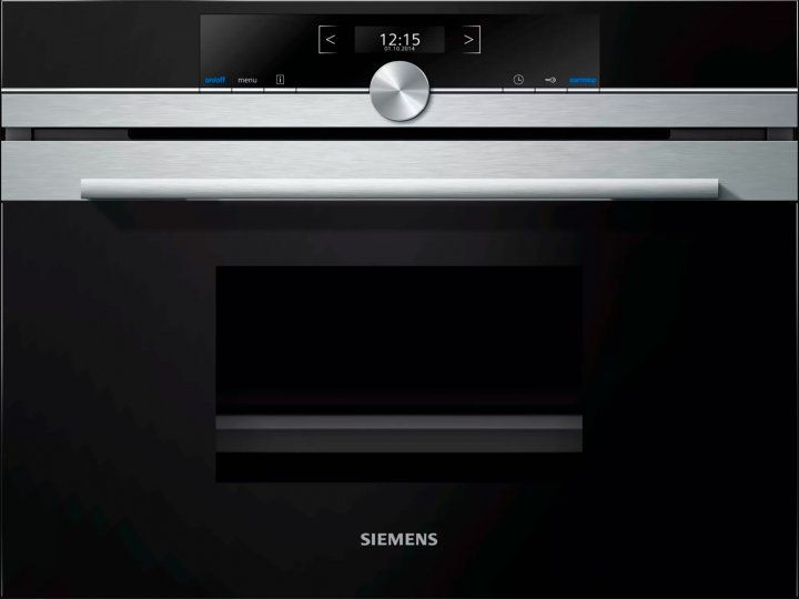 Пароварка Siemens вбудовувана компактна, 38л, A, дисплей, нерж (CD634GAS0) CD634GAS0 фото