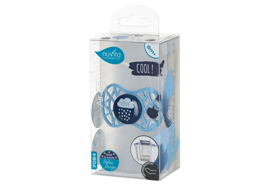 Пустушка Air55 Cool 6м+ ортодонтическая Nuvita (NV7084CB) NV7084SI фото