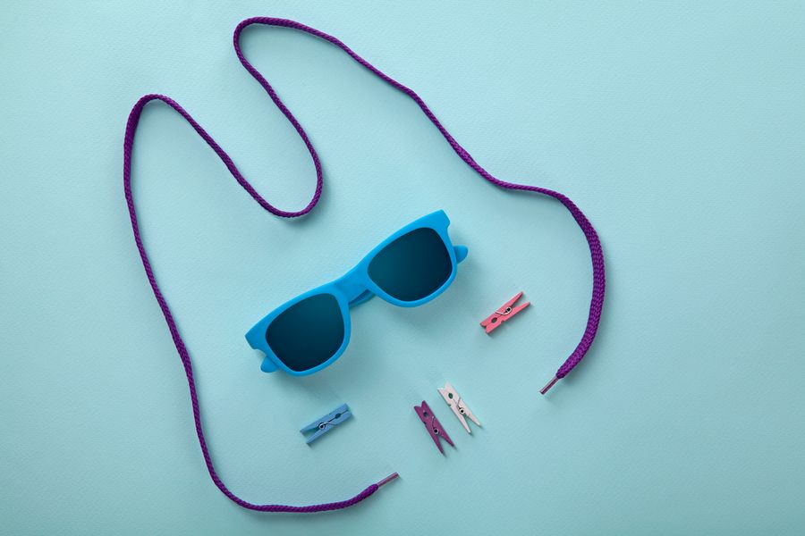 Детские солнцезащитные очки Koolsun неоново-голубые серии Wave (Размер: 3+) KS-WANB003 - Уцінка KS-WANB003 фото