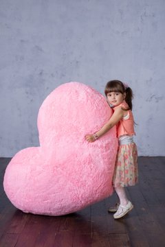 М'яка іграшка Yarokuz подушка "Серце" 150 см Рожева YK0139 фото