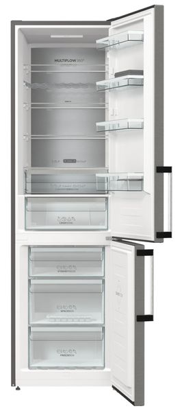 Холодильник з нижн. мороз. камерою Gorenje , 178х66х60см, 2 двері, 255( 106)л, А++, NF+, Інв. , Зона св-ті, Зовн. Ди (NRC6204SXL5M) NRC6204SXL5M фото