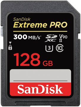 Карта памяти SanDisk SD 128GB C10 UHS-II U3 ​​V90 R300/W260MB/s Extreme Pro (SDSDXDK-128G-GN4IN) SDSDXDK-128G-GN4IN фото