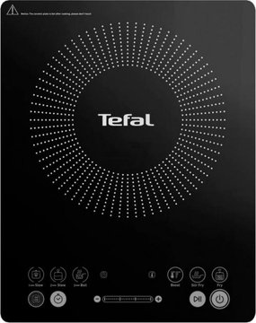 Плитка настільна Tefal Everyday Slim індукційна , комф. - 1, 2.1Вт, управл - сенсор, чорний IH210801 фото