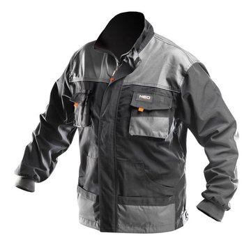 Куртка робоча NEO, розмір L (52), 267 г/м2, посилена, світлоповертаючі елементи, міцні кишені, сіра - Уцінка 81-210-L фото