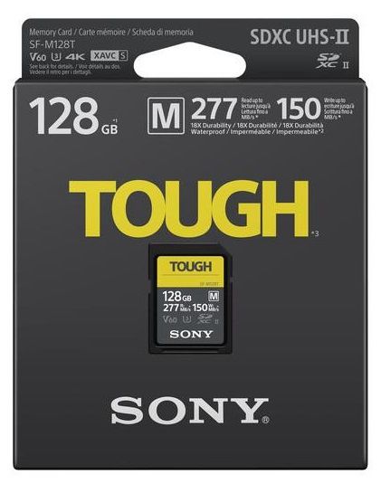 Карта пам'яті Sony 128GB SDXC C10 UHS-II U3 V60 R277/W150MB/s Tough SFM128T.SYM фото