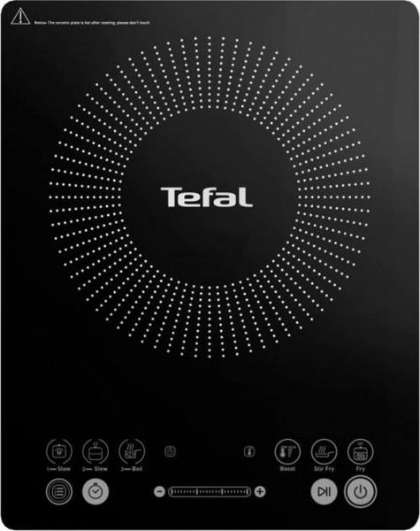 Плитка настільна Tefal Everyday Slim індукційна , комф. - 1, 2.1Вт, управл - сенсор, чорний (IH210801) IH210801 фото