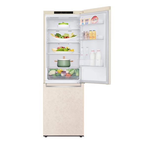 Холодильник LG з нижн. мороз., 186x60х68, холод.відд.-234л, мороз.відд.-107л, 2дв., А++, NF, інв., диспл внутр., зона св-ті, бежевий (GW-B459SECM) GW-B459SECM фото