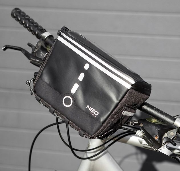 Сумка велосипедная Neo Tools, 23х12х17см, полиэстер 600D, водонепроницаемая, черный (91-009) 91-009 фото