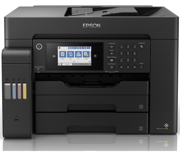 МФУ ink color A3 Epson EcoTank L15150 32_22 ppm Fax ADF Duplex USB Ethernet Wi-Fi 4 ink Pigment (C11CH72404) C11CH72404 фото