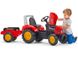 Детский трактор на педалях с прицепом Falk (цвет – красный) (2020AB)