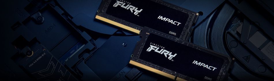Пам'ять ноутбука Kingston DDR5 64GB KIT (32GBx2) 4800 FURY Impact (KF548S38IBK2-64) KF548S38IBK2-64 фото