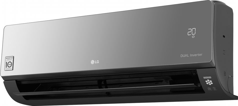 Кондиціонер LG Artcool Mirror , 35 м2, інвертор, A++/A+, до -15°С, R32, Wi-Fi, чорний (AC12BQ) AC12BQ фото