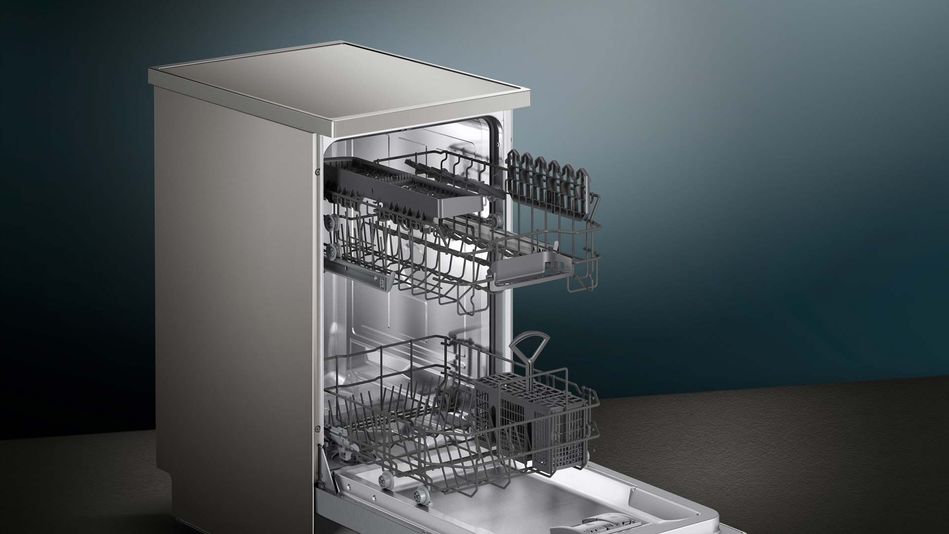 Посудомийна машина Siemens, 9компл., A+, 45см, дисплей, нерж (SR23HI48KK) SR23HI48KK фото