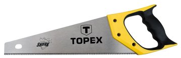 Ножовка по дереву TOPEX Shark, холст 400 мм, закаленные зубцы с трехгранной заточкой, 7TPI, 510 мм (10A440) 10A440 фото