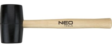 Киянка гумова Neo Tools, 340г, 50мм, рукоятка дерев'яна 25-061 фото