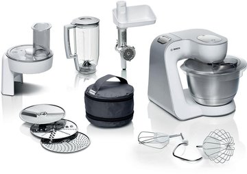 Кухонна машина Bosch, 1000Вт, чаша-метал, корпус-пластик, насадок-9, сірий MUM58231 фото
