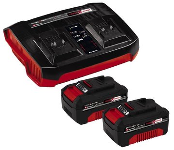 Набір акумуляторів + зарядний пристрій Einhell 18V 2x4.0Ah Twincharger Kit, PXC, 2.2 кг 4512112 фото