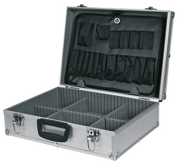 Кейс для инструмента TOPEX, алюминиевый, 6 регулируемых перегородок, 45х15х32 см (79R220) 79R220 фото