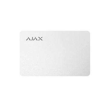 Картка Ajax Pass 10шт, Jeweler, безконтактна, білий (000022790) 000022790 фото