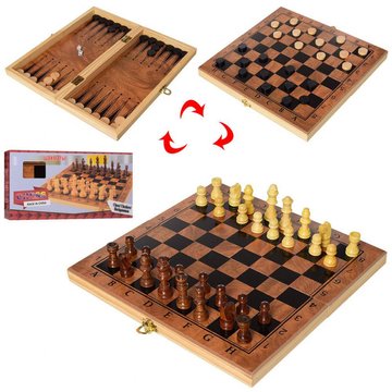 Деревянные Шахматы с шашками и нардами (S3029) S3029 фото
