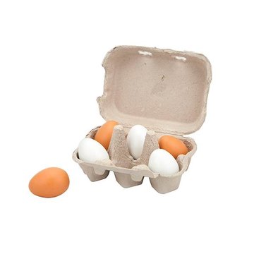 Игрушечные продукты Viga Toys Деревянные яйца в лотке, 6 шт. (59228) 59228 фото