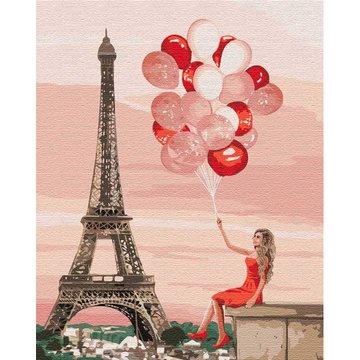 Картина за номерами. "Червоні фарби Парижа" 40 * 50см (KHO4757) KHO4757 фото