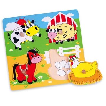 Деревянная рамка-вкладыш Viga Toys Обитатели фермы (59562) 59562 фото