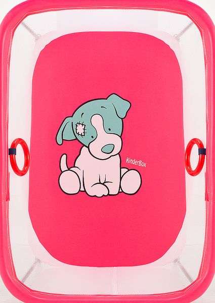 Манеж Qvatro LUX-02 дрібна сітка рожевий (dog) (624991) BR-624991 фото