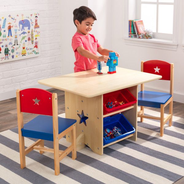 Детский стол с ящиками и двумя стульями KidKraft Star Table & Chair Set (26912) 26912 фото