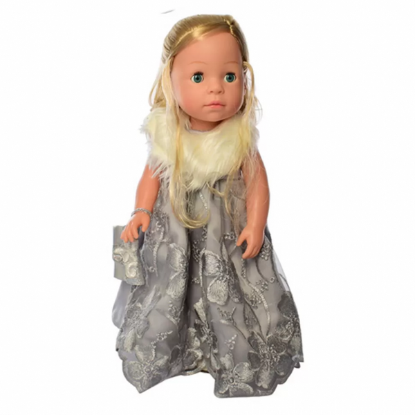 Дитяча інтерактивна лялька навчає країнам та цифрам Блондинка M 5413-16-1(Silver) фото