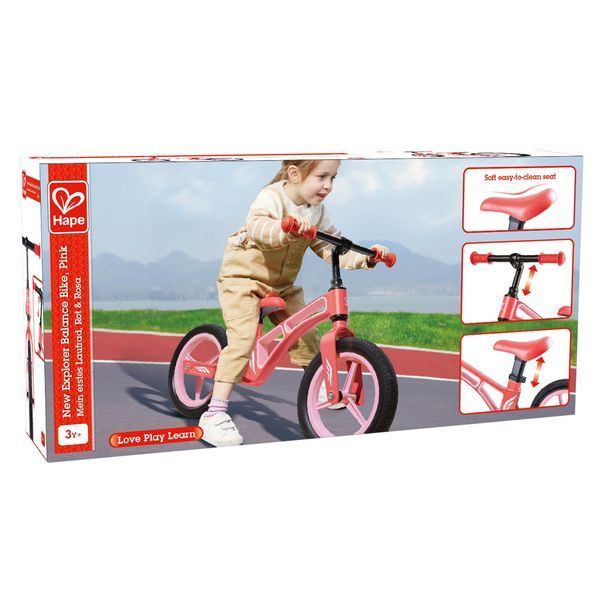 Беговел Hape Новое исследование двухколесный розовый (E8653) E1080 фото