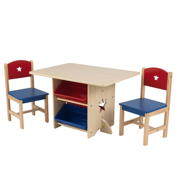 Детский стол с ящиками и двумя стульями KidKraft Star Table & Chair Set (26912) 26912 фото