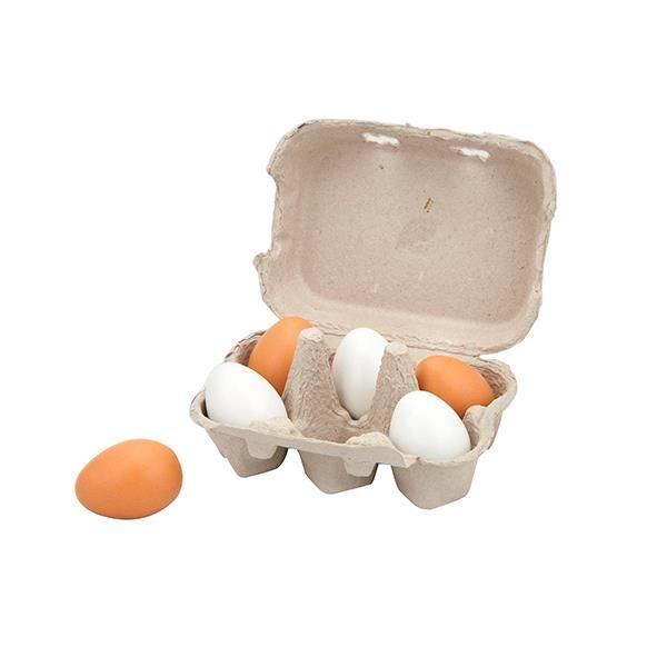 Іграшкові продукти Viga Toys Дерев'яні яйця в лотку, 6 шт. (59228) 59228 фото