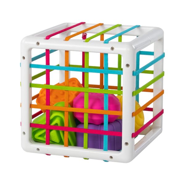 Куб-сортер зі стінками-шнурочками Fat Brain Toys InnyBin (F251ML) F251ML фото