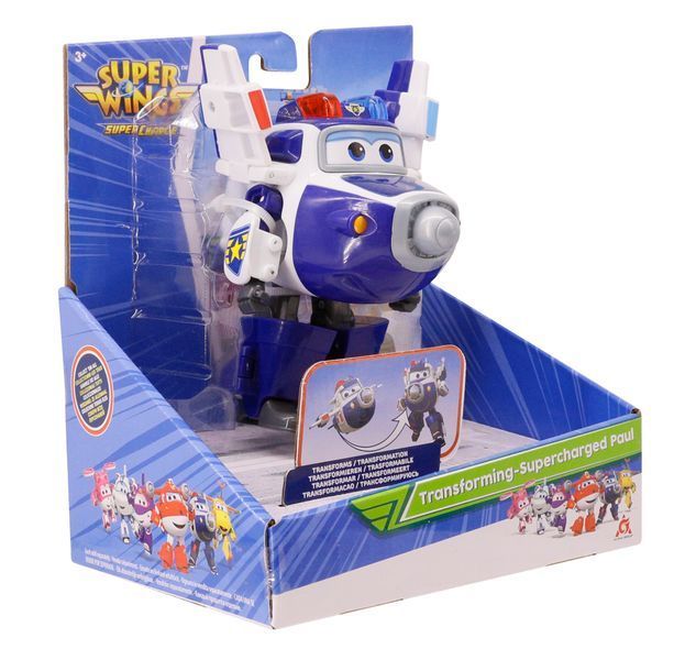 Ігрова фігурка-трансформер Super Wings Transforming-Supercharge Paul, Пол (EU740303) EU740303 фото