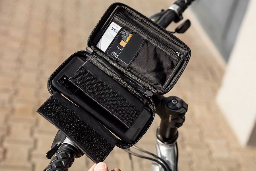 Сумка велосипедна Neo Tools з тримачем для смартфона до 6", водонепроникна, чорний (91-001) 91-001 фото