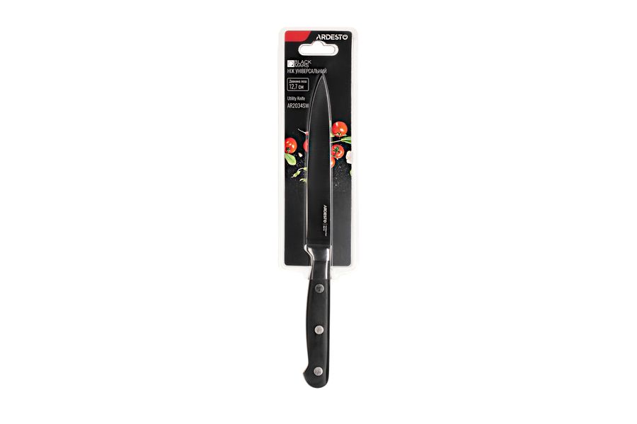 Кухонный нож универсальный Ardesto Black Mars 12,7 см, черный, нерж.сталь, дерево (AR2034SW) AR2034SW фото