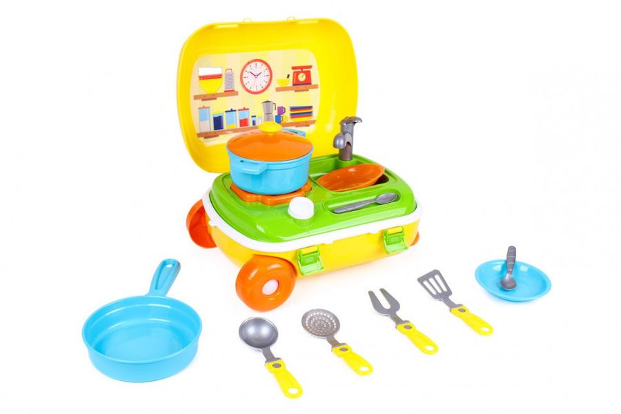 Іграшкова кухня з набором посуду 6078TXK в валізі 6078TXK фото