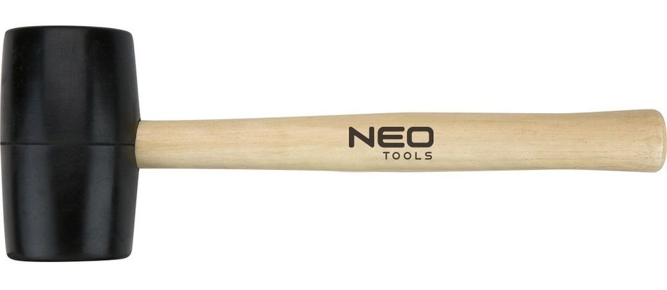 Киянка гумова Neo Tools, 340г, 50мм, рукоятка дерев'яна (25-061) 25-061 фото