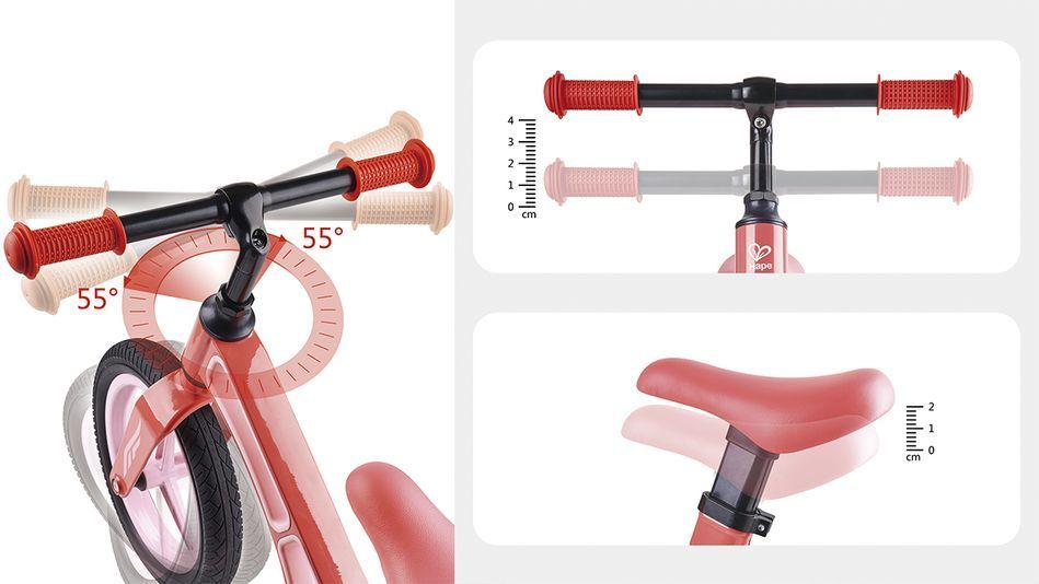 Беговел Hape Новое исследование двухколесный розовый (E8653) E1080 фото
