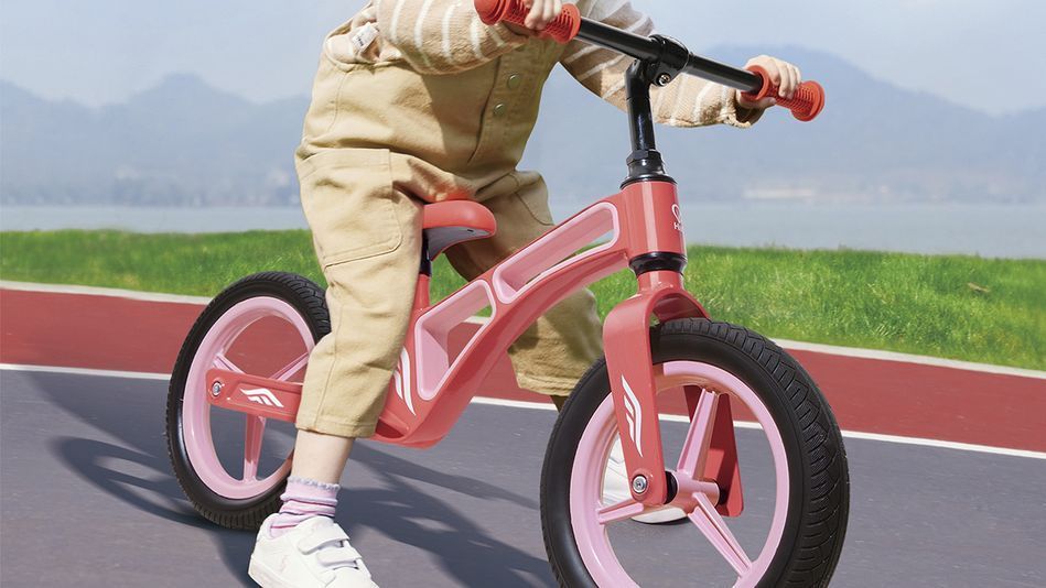 Беговел Hape Новое исследование двухколесный розовый (E8653) E1080 фото