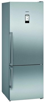 Холодильник Siemens с нижн. мороз., 192x70х80, холод.отд.-400л, мороз.отд.-105л, 2дв., А++, NF, дисплей, нерж KG56NHI306 KG56NHIF0N фото