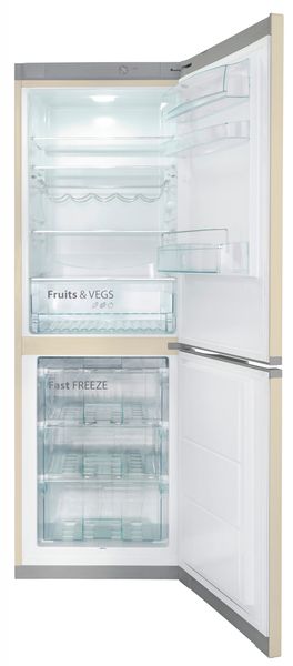Холодильник Snaige з нижн. мороз., 176x62х65, холод.відд.-191л, мороз.відд.-88л, 2дв., A++, ST, бежевий (RF53SM-S5DV2E) RF53SM-S5DV2E фото