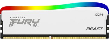 Пам'ять ПК Kingston DDR4 16GB 3600 FURY Beast White RGB SE (KF436C18BWA/16) KF436C18BWA/16 фото