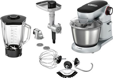 Кухонная машина Bosch, 1400Вт, чаша-металл, корпус-металл+пластик, насадок-6, серый MUM9B34S27 фото