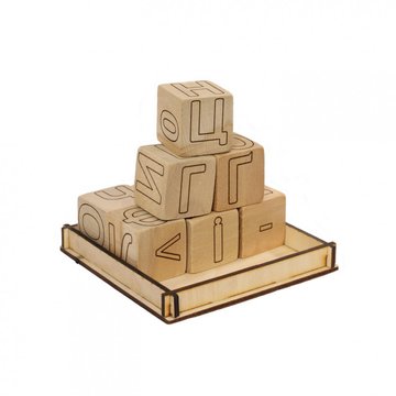 Набор деревянных кубиков 172193 с буквами и математическими символами 172193 фото