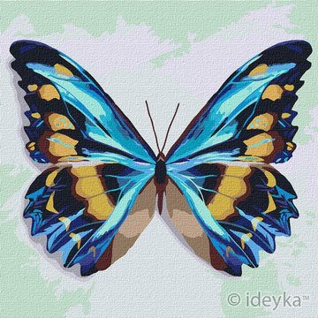 Картина за номерами Ідейка "Блакитний метелик" 25х25 (KHO4207) KHO4207 фото