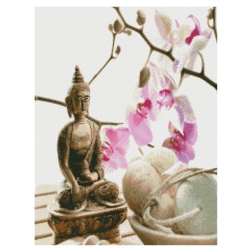 Алмазная мозаика "Расслабление с Буддой" Strateg HA0010 50х60 см HA0010 фото