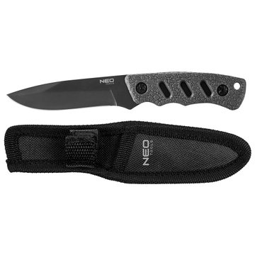 Нож тактический Neo Tools Bushcraft, 165мм, лезвие 94мм, 3Cr13, ручка TPR, нейлоновый чехол (63-106) 63-106 фото