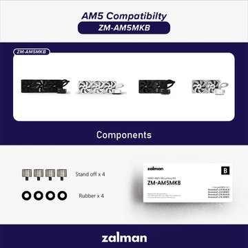 Кріплення для AMD AM5 Zalman , Rezerator5Z24Black/White, Rezerator5Z36Black/White (ZM-AM5MKB) ZM-AM5MKB фото